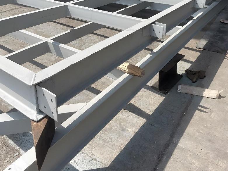 Fabricated steel frames for a structural shed
