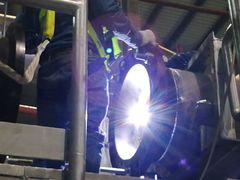 Welding on the chiller plant inlet piping