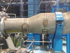 Duplex stainless steel piping with elbow and supports, R.O plant, KAUST