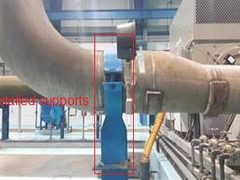 Piping with installed supports, R.O plant, KAUST