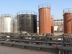 Storage tanks and pipe rack